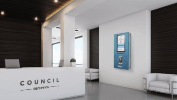 self service payment kiosk located in a council reception
