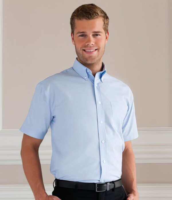 Russell Collection Short Sleeve Easy Care Oxford Shirt