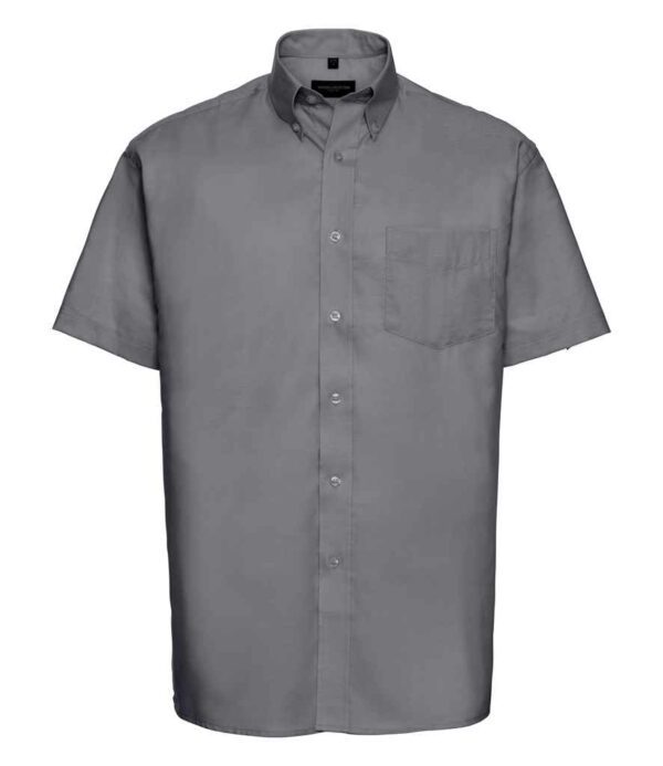 Russell Collection Short Sleeve Easy Care Oxford Shirt - Image 4