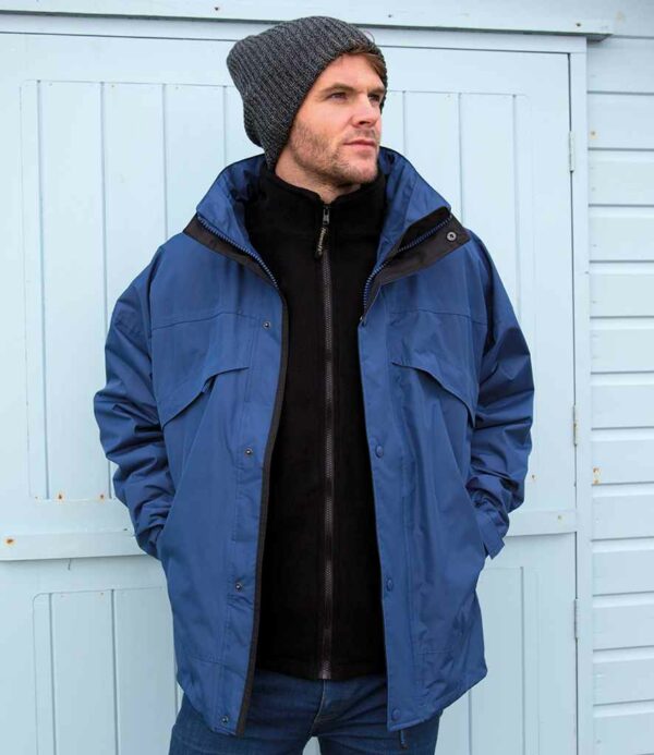 Result 3-in-1 Waterproof Zip and Clip Fleece Lined Jacket